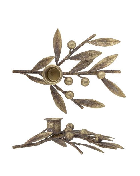 Mirabel gouden kaarshouder - L.18 x H.5 x l.13 cm