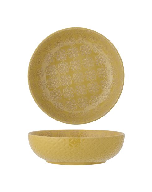 6 gelbe Marsala-Schalen - D.20 x H.6 cm