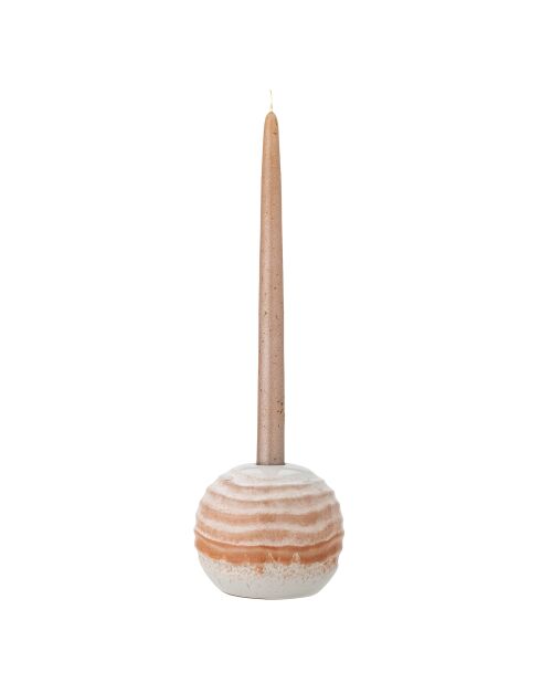 Porte-bougie Paula orange - D.12 x H.10 cm