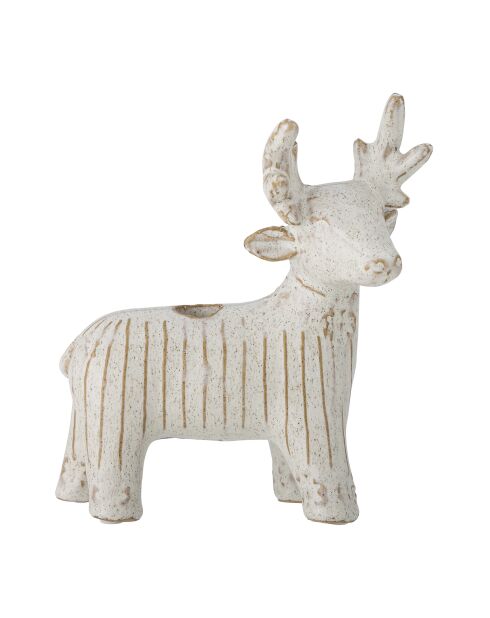 Kaarsenhouder Elef wit - L.17,5 x H.19 x L.8,5 cm