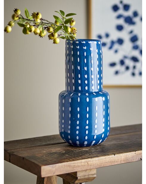 Vase Mayim bleue - D.17 x H.35 cm