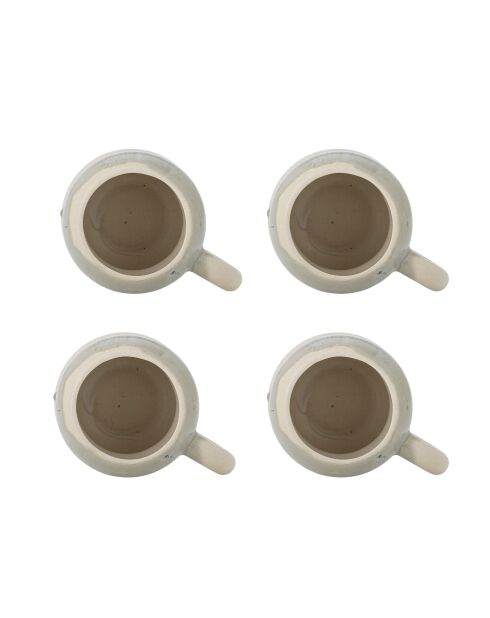 Lot de 4 Tasses Luna bleues - D.9 x H.10 cm