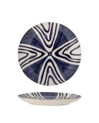 6 blaue Shama-Teller - D.20,5 x H.2,5 cm