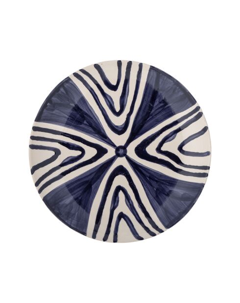 6 blaue Shama-Teller - D.20,5 x H.2,5 cm