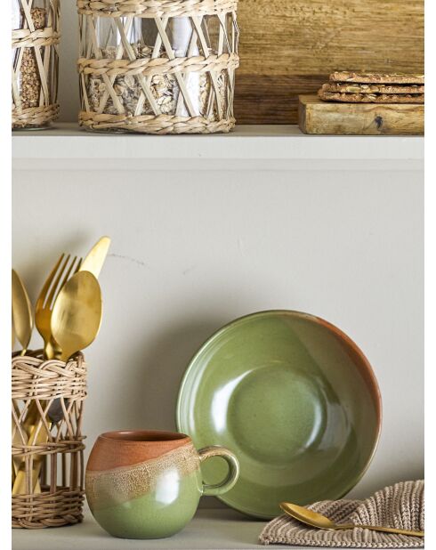 Tasse Paula vert - D.9 x H.8 cm