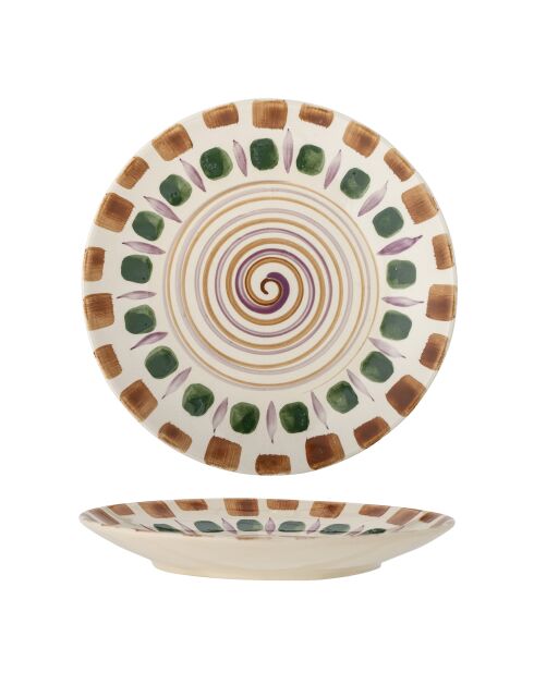 6 platos Shama multicolores - D.27 x H.4 cm