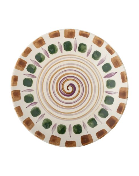 6 platos Shama multicolores - D.27 x H.4 cm