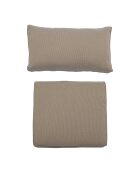 Mundo brauner Kissenbezug - L.66 x H.9 x L.58/ L75 x H.45 x L.9 cm