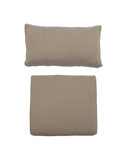 Mundo brauner Kissenbezug - L.66 x H.9 x L.58/ L75 x H.45 x L.9 cm