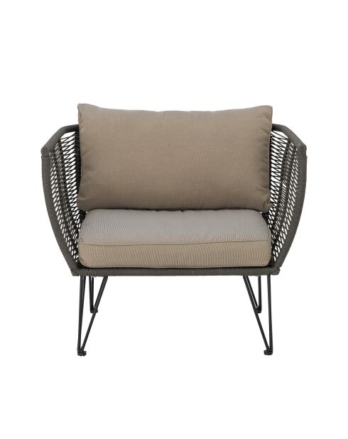 Mundo brauner Kissenbezug - L.66 x H.9 x L.58/ L75 x H.45 x L.9 cm