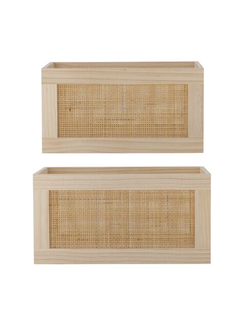 Lot de 2 Boîtes de rangement Piana nature