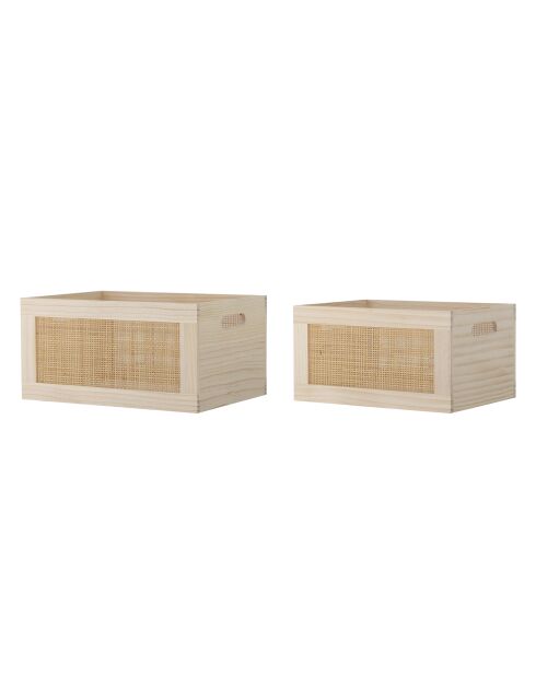 Lot de 2 Boîtes de rangement Piana nature