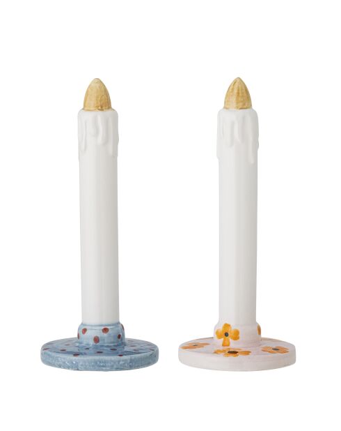 2 Décorations Heida multicolores - D.7,5 x H.18 cm