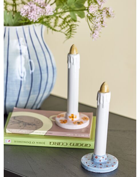 2 Décorations Heida multicolores - D.7,5 x H.18 cm