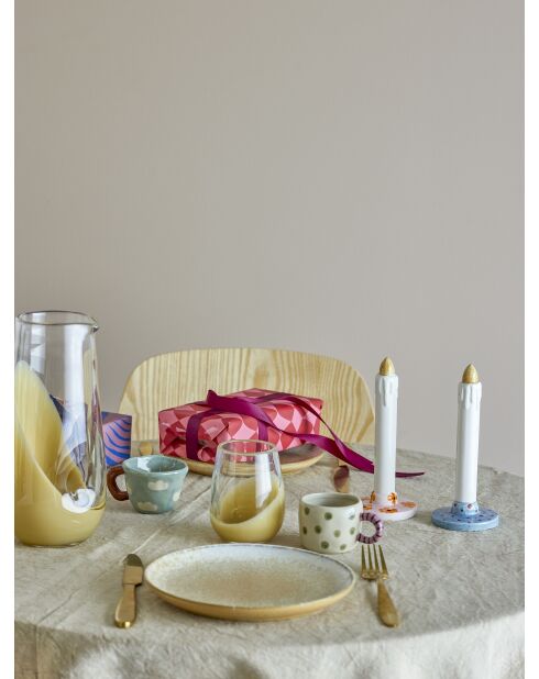 2 Décorations Heida multicolores - D.7,5 x H.18 cm