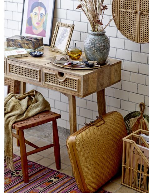 Thelma gelbes Plaid - L.150 x L.125 cm