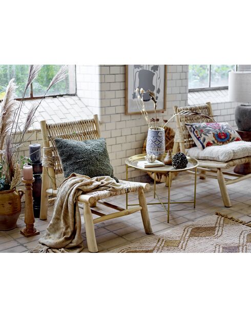 Thelma gelbes Plaid - L.150 x L.125 cm