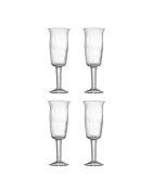 Set aus 3 durchsichtigen Asha Weingläsern — D.6 x H.17,5 cm