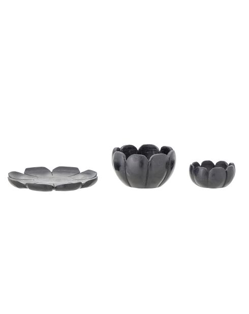 Set de 3 portavelas Reiko negros