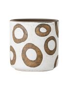 Pot de fleurs décoratif Avo blanc - D.12 x H.12 cm