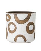 Pot de fleurs décoratif Avo blanc - D.12 x H.12 cm