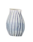 Blaue Vase Esra - L.21,5 x H.22 x L.13 cm