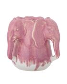 Rosafarbene Vase Pontus - D.15,5 x H.15,5 cm