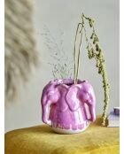 Rosafarbene Vase Pontus - D.15,5 x H.15,5 cm