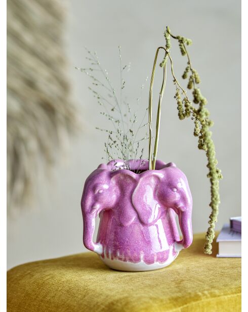 Roze Pontus vaas - D.15,5 x H.15,5 cm