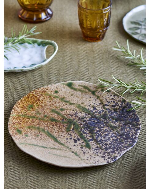6 platos Larken multicolores - D.27 x H.2,5 cm