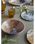 6 platos para servir Larken multicolores - D.25 x H.6,5 cm