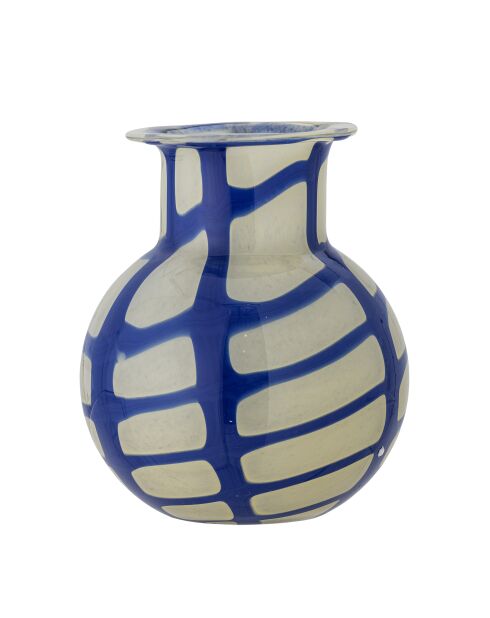 Vase Kiran bleue - D.16 x H.19 cm