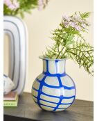 Vase Kiran bleue - D.16 x H.19 cm