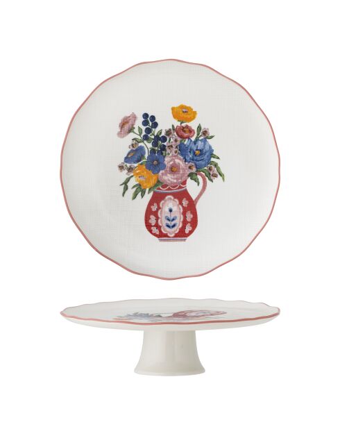 Plateau à gâteau Dorothy multicolore - D.28 x H.9 cm