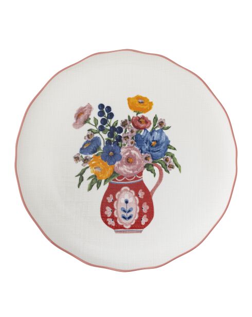 Plateau à gâteau Dorothy multicolore - D.28 x H.9 cm