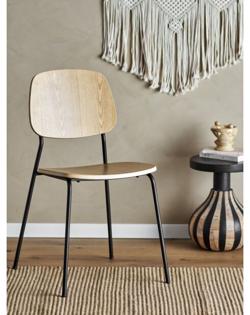 Sedia da pranzo Monza nature - L.45 x H.83 x L.52 cm