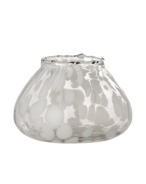Portavelas blanco Hertha - D.12 x H.8,5 cm