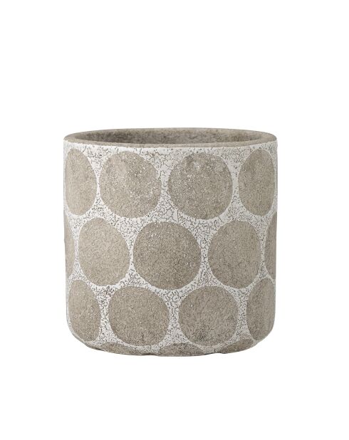 Pot de fleurs décoratif Felan blanc - D.12 x H.12 cm