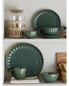 6 groene Latina schalen - D.9 x H.5 cm