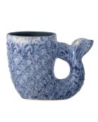 Blaue Vase Ariella - L.15 x H.12 x L.9,5 cm
