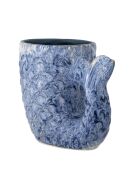Blaue Vase Ariella - L.15 x H.12 x L.9,5 cm