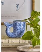 Blaue Vase Ariella - L.15 x H.12 x L.9,5 cm
