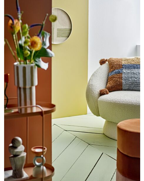 Pouf Bilbao orange - D.37 x H.45 cm