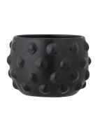 Pot de fleurs décoratif Parvin noir - D.16,5 x H.11 cm