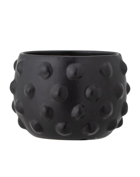 Pot de fleurs décoratif Parvin noir - D.16,5 x H.11 cm