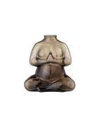 Braune Vase Elze - L.12 x H.12,5 x L.6,5 cm