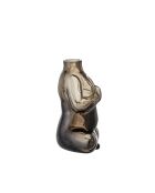 Braune Vase Elze - L.12 x H.12,5 x L.6,5 cm