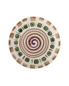 6 mehrfarbige Shama-Teller - D.20,5 x H.2,5 cm