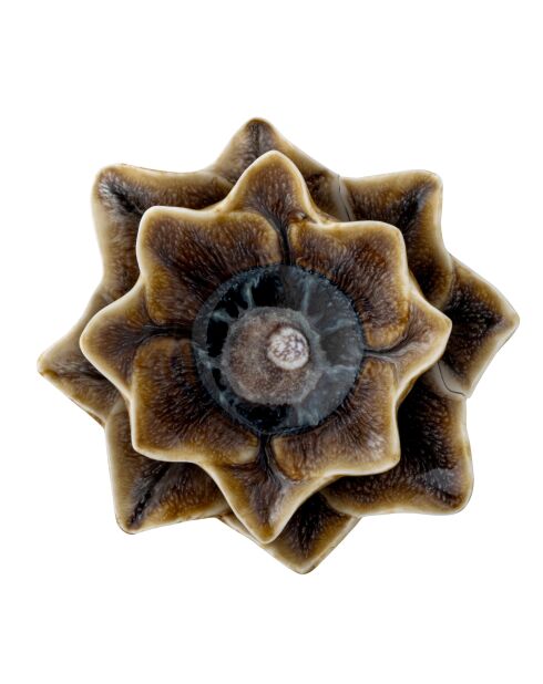 Bougeoir Dinah brun - D.12 x H.5,5 cm