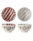 Set van 2 veelkleurige Darby schalen - D.13,5 x H.7,5 cm